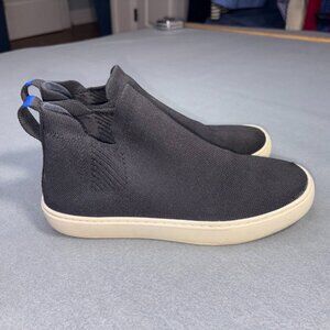 Rothy's Womens 7 Black The Chelsea Ankle Mid-top Sneaker Boot Stretch Knit